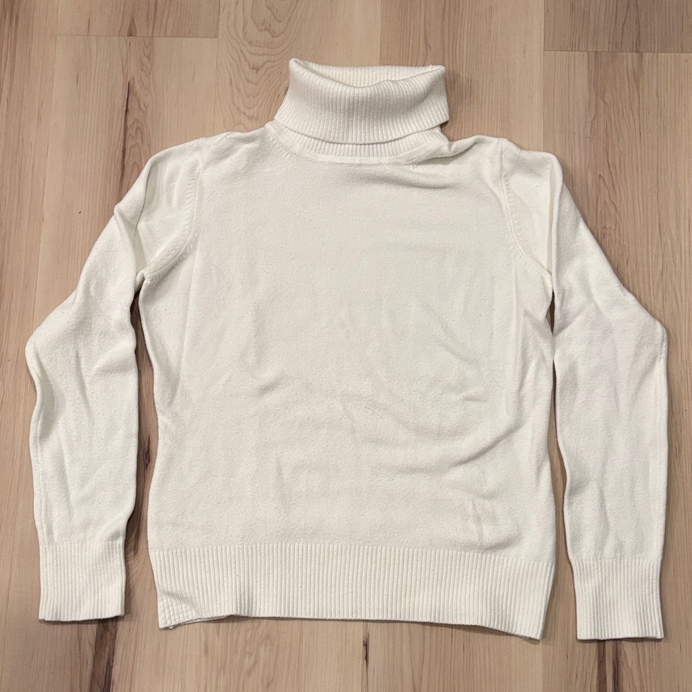 French Connection Cream Turtleneck Sweater
